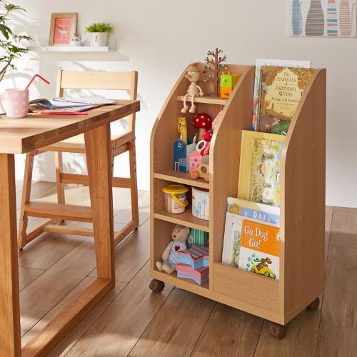 収納たっぷり!ダブル棚板のリビングワゴンの商品写真