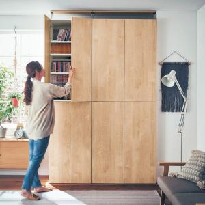 突っ張り1cmピッチダブル棚板本棚 【大容量本棚】の商品写真