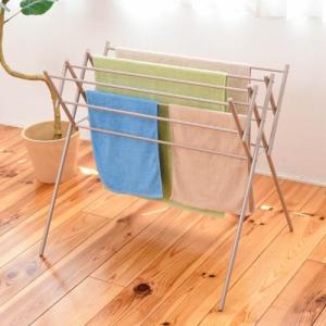 カラーアルミ製のコンパクト室内バスタオルハンガーの商品写真