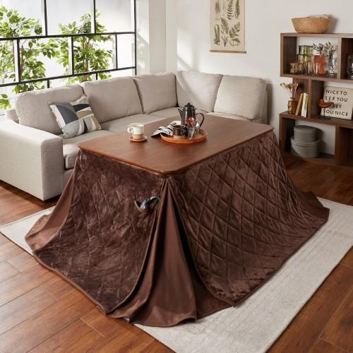 足元で簡単昇降のダイニングこたつ&こたつ布団セットの商品写真