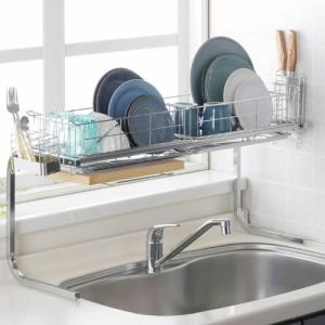 シンク上よくばり水切りラック[日本製]<1段/2段>の商品写真