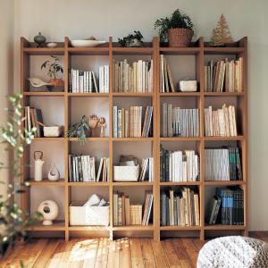 すっきりデザインの頑丈リビングラック・本棚の商品写真