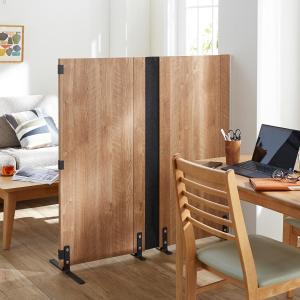 木目調フォールディング間仕切りパーテーションの商品写真
