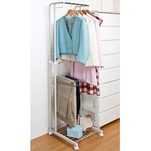 上下伸縮2段掛けすき間ハンガーの商品写真