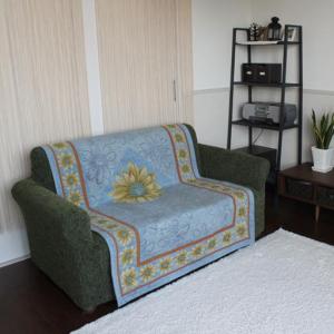 イタリア製中掛けタイプソファカバー(マルゲリータ)■カラー：ブルー オレンジ ベージュ ■サイズ：M(105×175)2-2.5人掛け用,L(155×175)3人掛け用,A(Mワイド(135×175)2.5人掛け用,B(Lワイド(175×175)3人掛けワイド用の商品写真