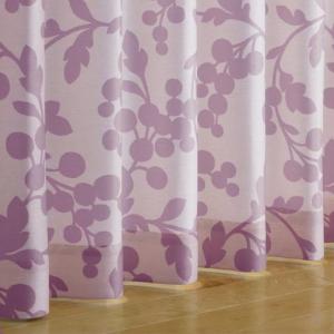 木の実柄プリントカーテンの商品写真