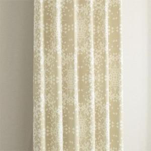 モダンリーフ柄遮光プリントカーテンの商品写真