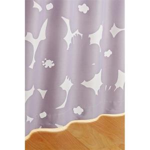 北欧フラワー柄遮光プリントカーテン■カラー：パープル ネイビー ブルー イエローグリーン ■サイズ：幅100×丈90(2枚組),幅100×丈110(2枚組),幅100×丈120(2枚組),幅100×丈135(2枚組),幅100×丈170(2枚組),幅100×丈178(2枚組),幅100×丈190(2枚組),幅100×丈195(2枚組),幅100×丈200(2枚組),幅100×丈205(2枚組),幅100×丈210(2枚組),幅100×丈215(2枚組),幅100×丈220(2枚組),幅10の商品写真