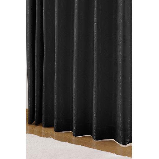 〔形状記憶付き〕モダンサークル柄遮光ジャカード織りカーテンの商品写真