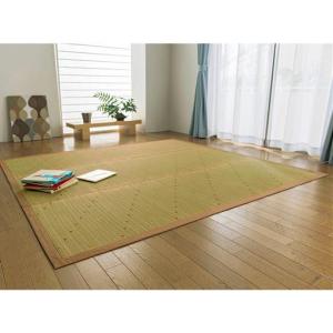 コンパクト収納タイプい草センターラグの商品写真