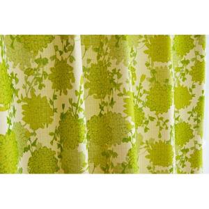 〔形状記憶付き〕ナチュラルフラワー柄プリントカーテンの商品写真