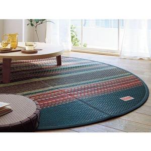 い草×デニムインテリアマット い草:熊本 ヘリ:広島カイハラデニム■カラー：ブルー ■サイズ：横90×縦60cm,横120×縦70cm,横191×縦191cm,横250×縦191cm,横200×縦140cmの商品写真