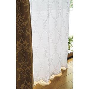 〔形状記憶付き〕遮熱・UVカットミラーレースカーテン(スカラップ)の商品写真