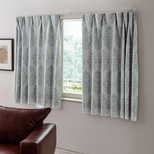 1級遮光裏地付きプリントカーテン(ダマスク柄)■カラー：ブラウン ライトグレー ■サイズ：幅100×丈90cm(2枚組),幅100×丈110cm(2枚組),幅100×丈120cm(2枚組),幅100×丈135cm(2枚組),幅100×丈150cm(2枚組),幅100×丈170cm(2枚組),幅100×丈178cm(2枚組),幅100×丈185cm(2枚組),幅100×丈190cm(2枚組),幅100×丈195cm(2枚組),幅100×丈200cm(2枚組),幅100×丈205cm(2枚組)の商品写真