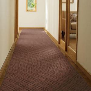 廊下敷きロングマット(防ダニ・遮音・ループパイル・ふっくらした踏み心地) マンションの騒音対策■カラー：ブラウン アイボリー ベージュ ■サイズ：横180×縦80cm,横240×縦80cm,横340×縦80cm,横440×縦80cm,横540×縦80cmの商品写真