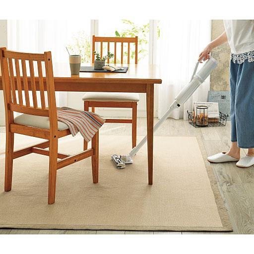 見た目も爽快毛玉になりにくいラグ 洗濯機で丸洗いOK! ほこりがでにくい微起毛シェニール糸使用 ずれない裏面すべり止め付きの商品写真