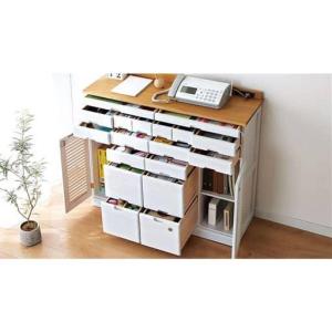 キャビネット(引き出したくさん)/隠しキャスター付き■カラー：ホワイト系 ■サイズ：C(幅96)の商品写真