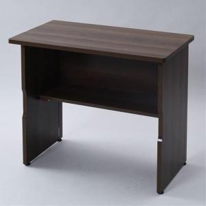 木製折りたたみテーブル■カラー：ダークブラウン ホワイトの商品写真