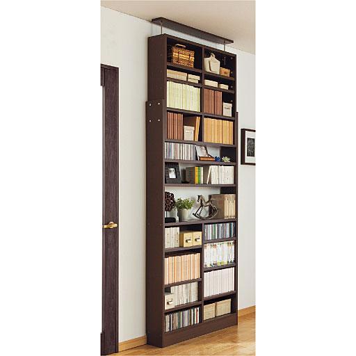 つっぱり壁面本棚(はば木よけで壁にぴったり)■カラー：ライトブラウン ダークブラウン ■サイズ：A(奥行17/幅60),B(奥行17/幅90),D(奥行30/幅90)の商品写真