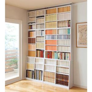 1cm単位で棚板の高さを変える頑丈壁面つっぱり本棚の商品写真