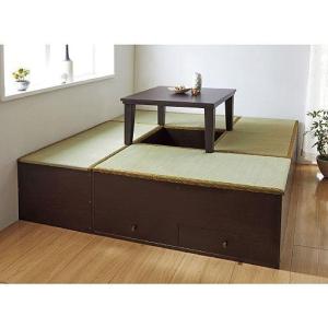 収納高床ユニット畳(天然い草)/日本製 小上がり■カラー：ブラウン ナチュラル ■サイズ：A(ロータイプ/幅60),C(ロータイプ/幅120引き出し),D(ロータイプ/幅180),E(ハイタイプ/幅60),G(ハイタイプ/幅120引き出し),H(ハイタイプ/幅180)の商品写真