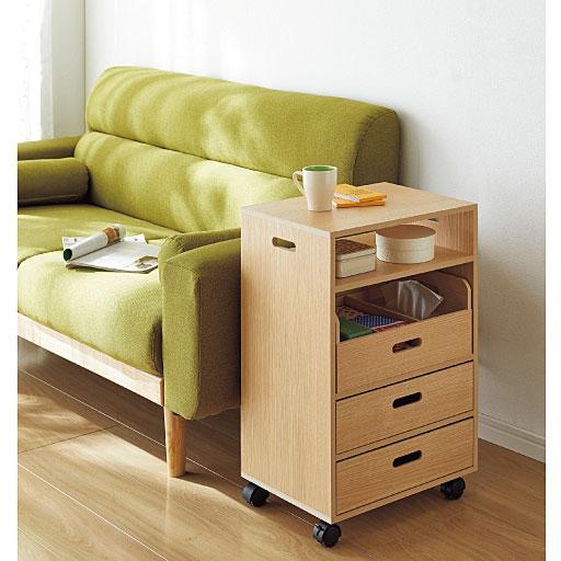 リビングマルチワゴン/キャスター付き■カラー：ダークブラウン ナチュラル ■サイズ：A(ロータイプ),B(ハイタイプ)の商品写真