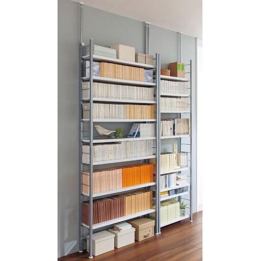 壁面突っ張り書棚ラックの商品写真