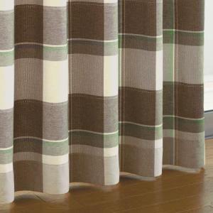 チェック柄ナチュラルカーテン■カラー：グリーン系) B(ブルー系 ■サイズ：幅100×丈110(2枚組),幅100×丈120(2枚組),幅100×丈135(2枚組),幅100×丈150(2枚組),幅100×丈170(2枚組),幅100×丈178(2枚組),幅100×丈185(2枚組),幅100×丈190(2枚組),幅100×丈195(2枚組),幅100×丈200(2枚組),幅100×丈210(2枚組),幅100×丈215(2枚組),幅100×丈220(2枚組),幅100×丈225(2枚組)の商品写真