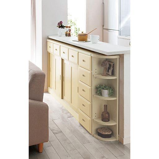 奥行が選べるカウンター下引き戸収納庫(完成品)の商品写真