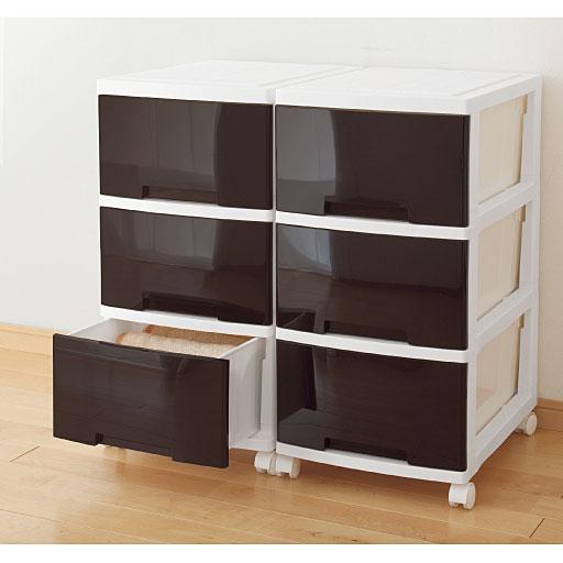 キャスター付き樹脂チェスト(2個組)の商品写真