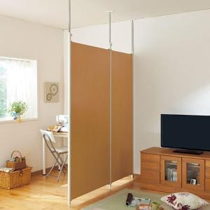 つっぱりパーテーション■カラー：ライトブラウン ホワイト ■サイズ：D(連結/幅88),C(本体/幅90),B(連結/幅63),A(本体/幅65)の商品写真