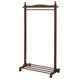 キャスター付き木製ハンガーラックの商品写真