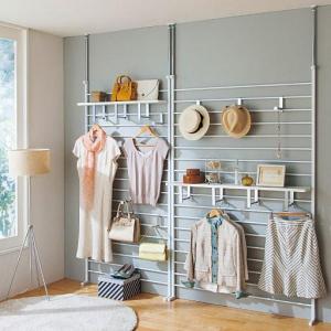 壁面突っ張りラダーパーテーションシリーズ■カラー：ホワイト ■サイズ：A(幅40cm),B(幅65cm),C(幅95cm),D(幅125cm)の商品写真