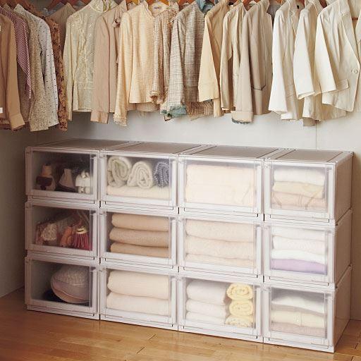 フィッツユニット衣装ケース(クローゼット用2個組)■サイズ：D(幅40/奥行55/高さ20)の商品写真