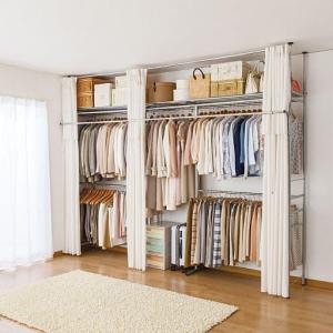 つっぱり式ハンガーラック/天井いっぱいまで収納■サイズ：C(本体/幅260-340)の商品写真