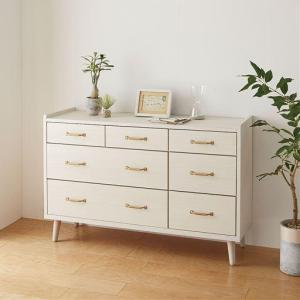 北欧風 脚付きチェスト■カラー：アンティックホワイト ■サイズ：A(幅80/4段)の商品写真