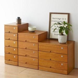 リビングチェスト(全段鍵付き)/隠しキャスター付き■カラー：ライトブラウン ■サイズ：A(3段),B(4段)の商品写真