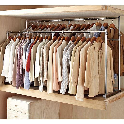 ハンガーラック(縦横伸縮の押入れ用)■サイズ：B,Aの商品写真