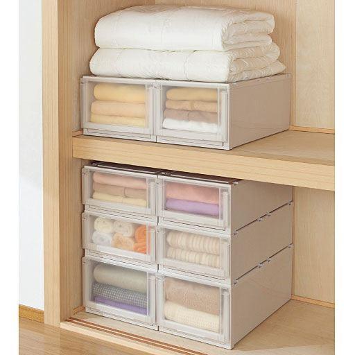 スムーズな引き出しのフィッツユニット衣装ケース(押入れ用)2個組の商品写真