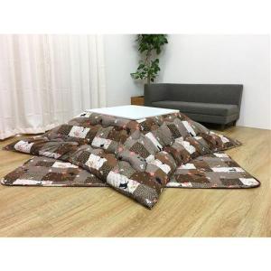 こたつ布団(掛け敷セット・はなね)■カラー：ブラウン エンジ グリーン ■サイズ：長方形M(190×240),正方形M(190×190)の商品写真