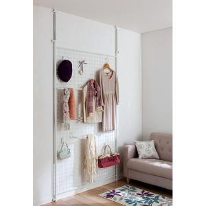 40%OFFつっぱりワイヤーネット(ハンガーラック付き)■カラー：ホワイト ■サイズ：C(幅91)の商品写真