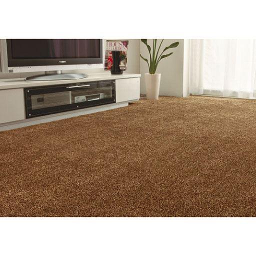 アース防ダニシャギータイプカーペット■カラー：ミスティブラウン ■サイズ：江戸間3畳(261×176cm)の商品写真