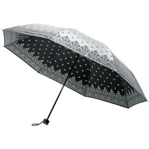 【レディース】 シルバーコーティング大判折りたたみ傘■カラー：ブラック ピンク ブルー